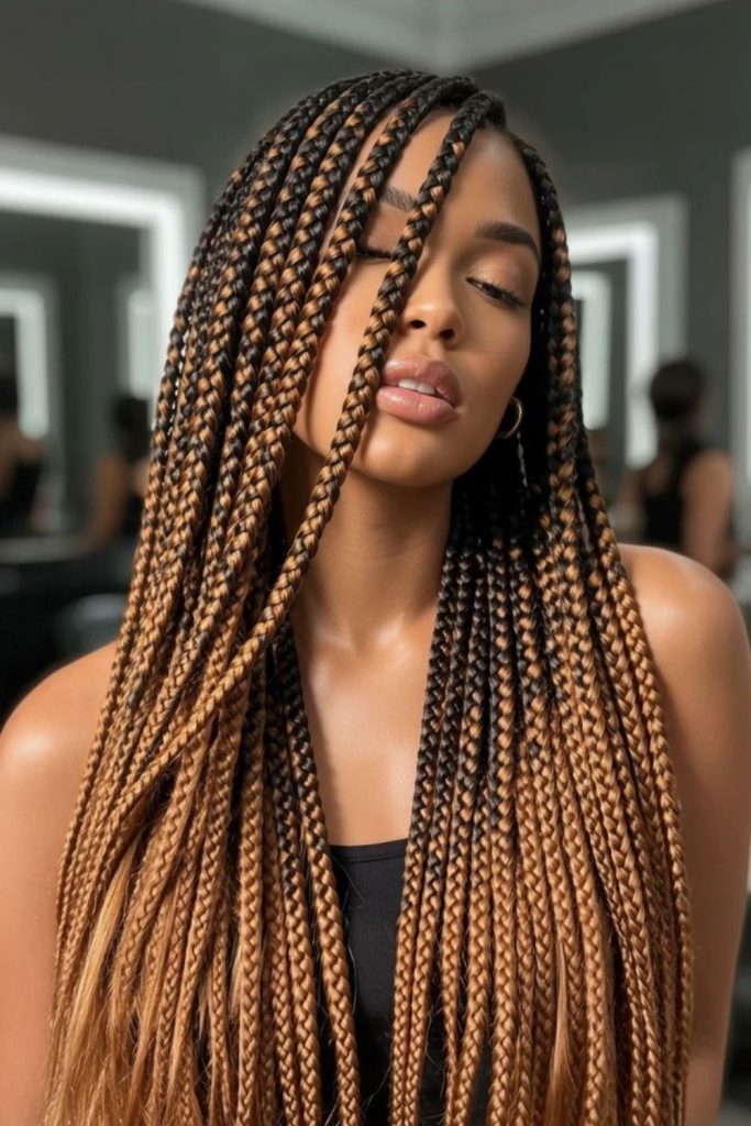 Golden lattice side braid pattern