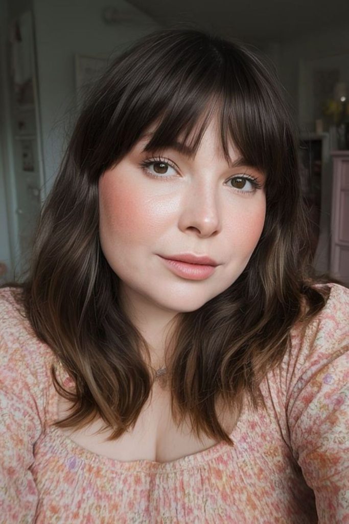 Wispy fringe on choppy lob