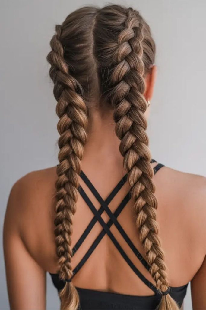 Parallel Dutch braids with volume