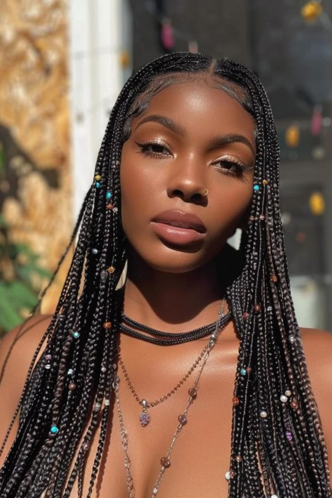 Brown root-inspired thin braids