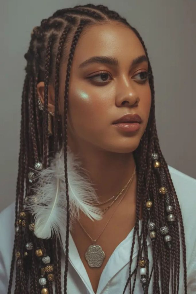 Copper and rust twisted braids