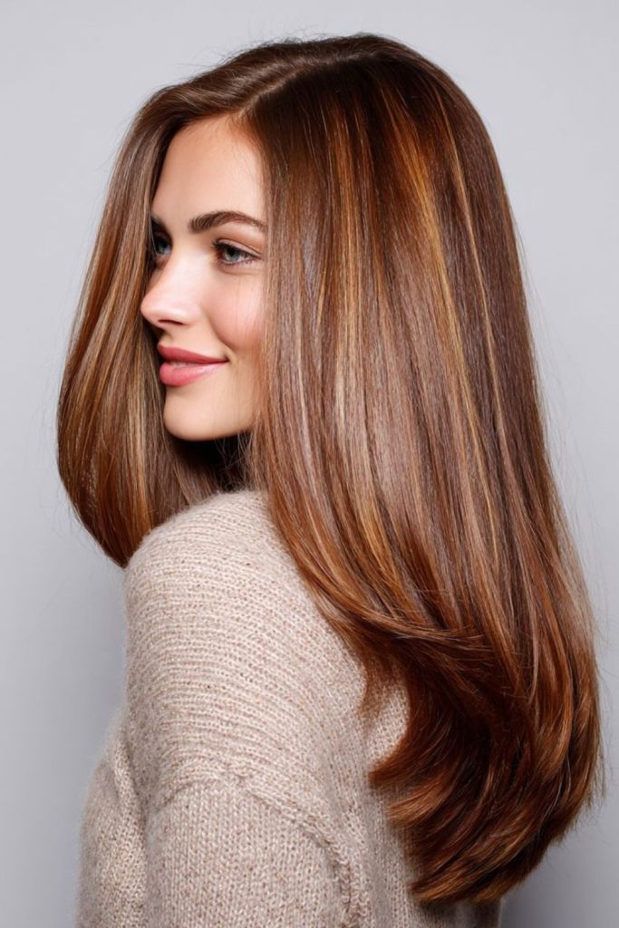 Long layered cut with halo volume.