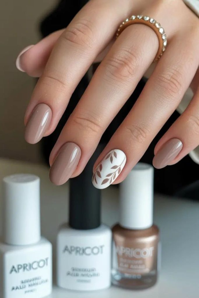 One matte nail among glossy nails