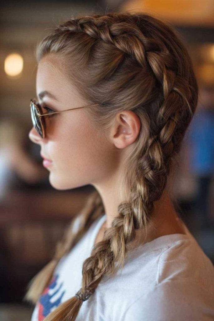 Loose twisted pigtails with kinetic motion