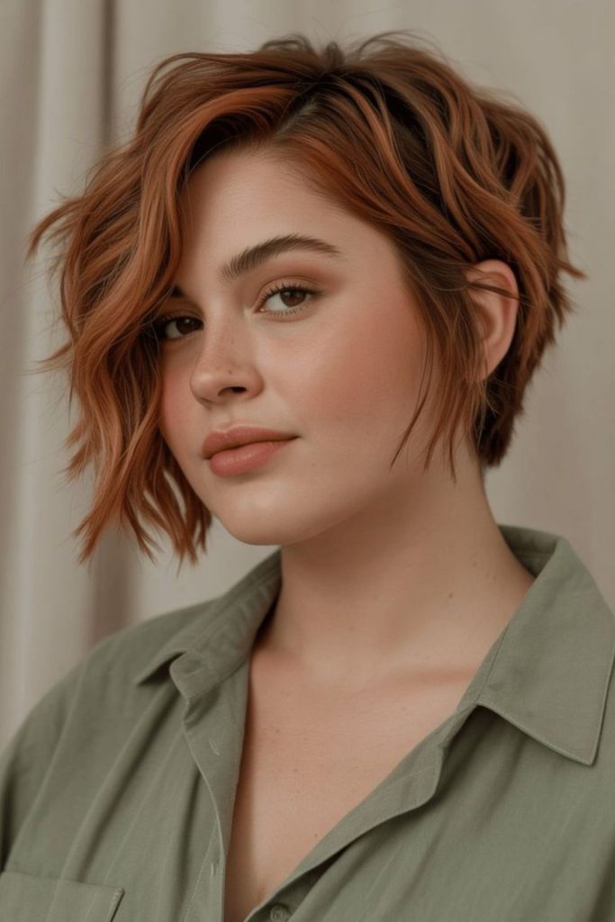 Floating wisps enhance razor-cut pixie