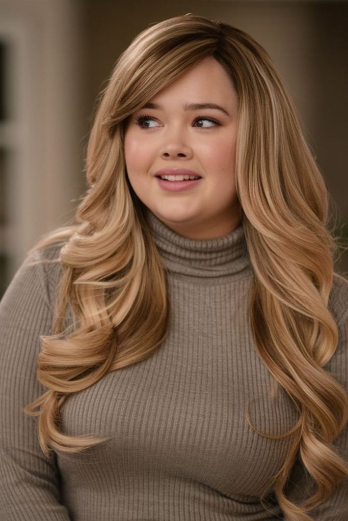 Long wavy serpent inspired hairstyle