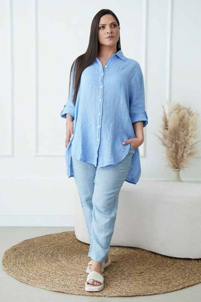 Sky tunic linen pants airy