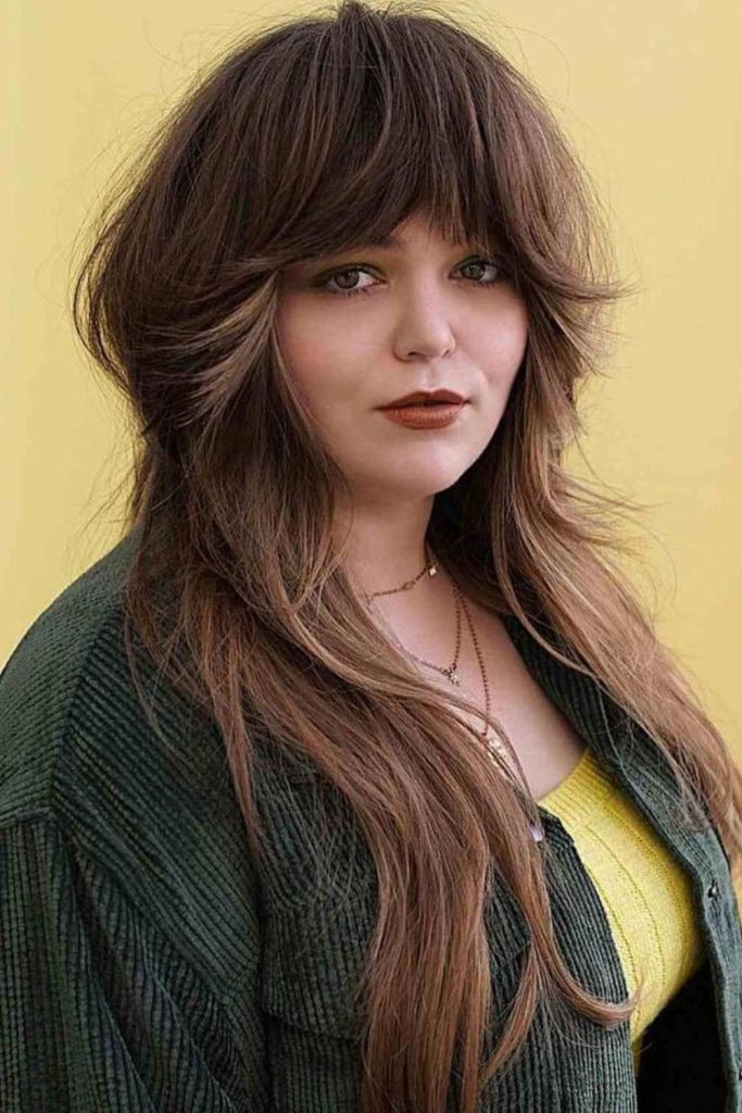 Long textured shag with fringe