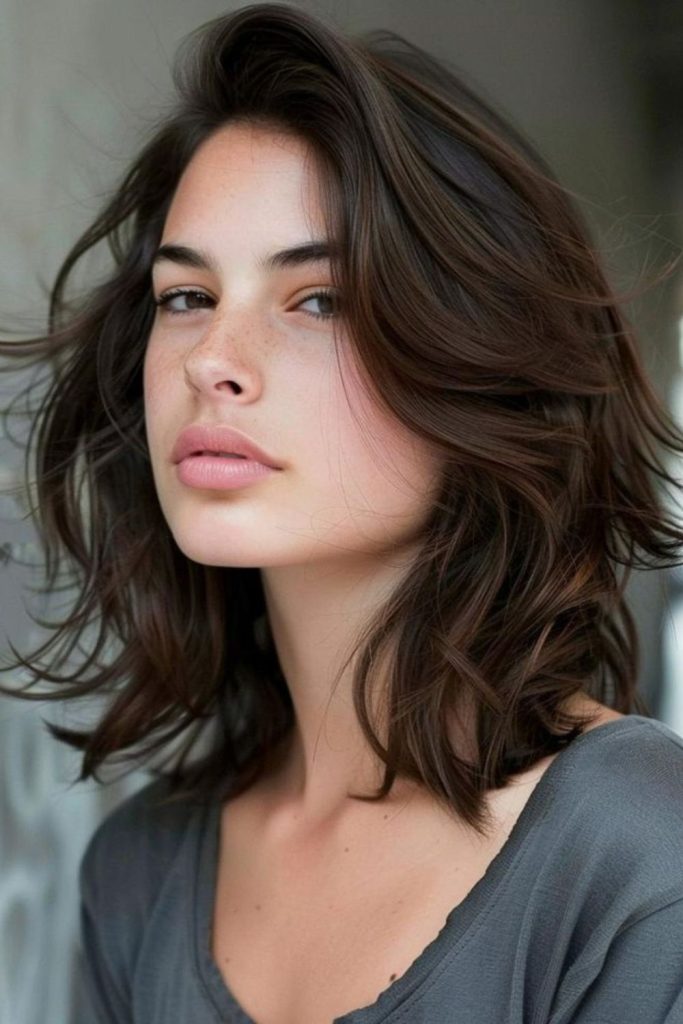 Shoulder cut with soft lifted layers.