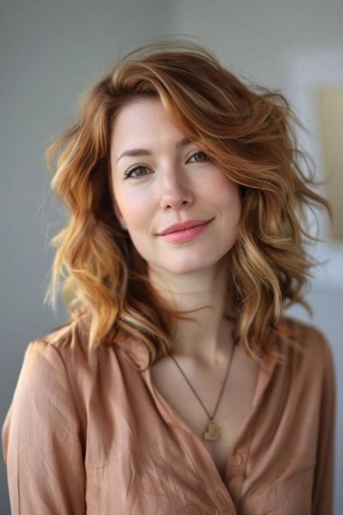 Circular layered cut with airy movement.