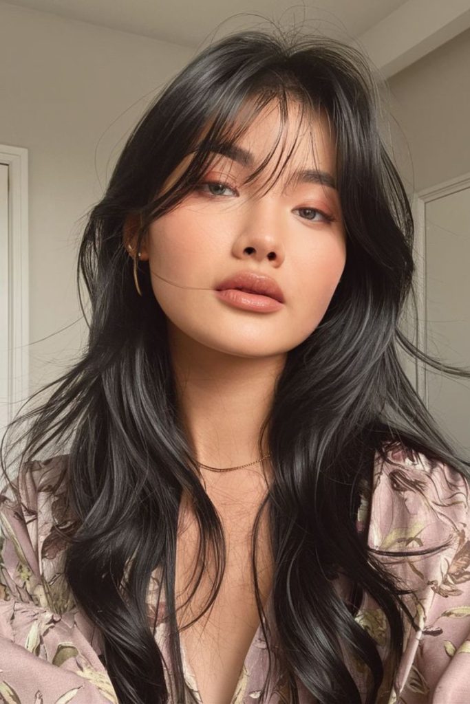 Long flowing willow inspired hairstyle