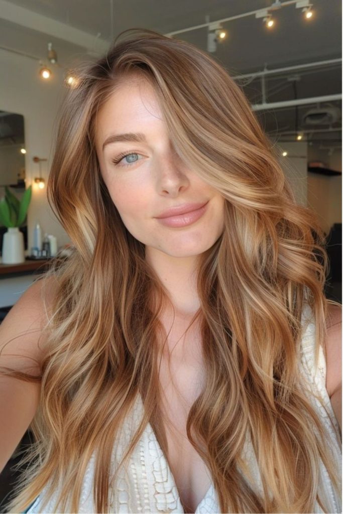 Amber tinted natural glowing waves