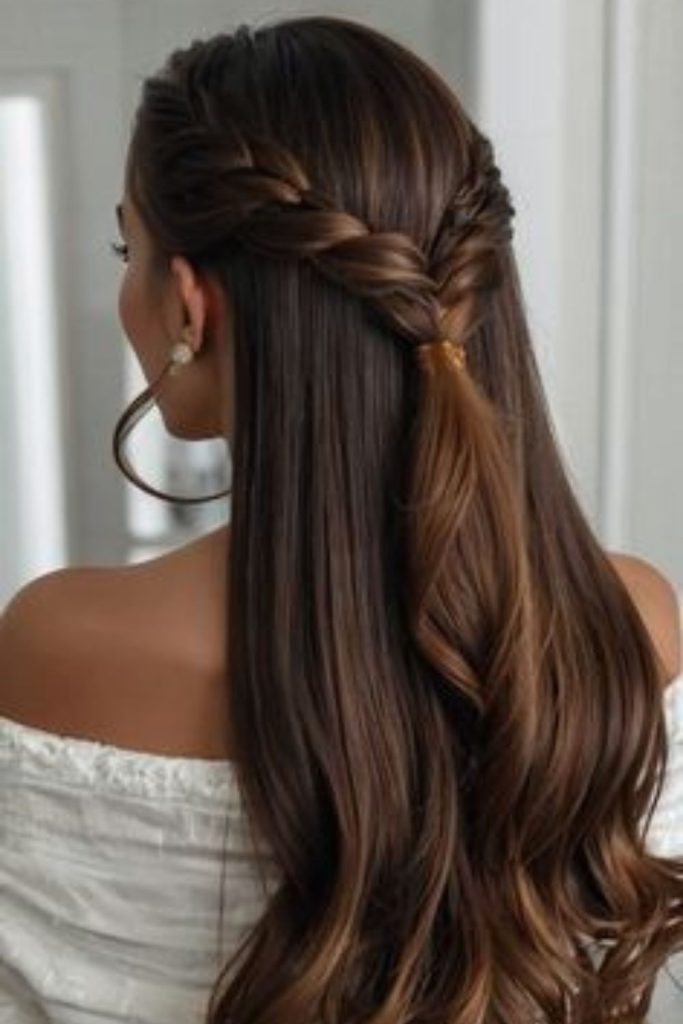 Pastel gradient braids with airy waves