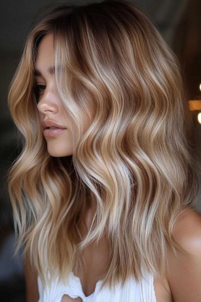 Buttery sun-kissed streaks glowing