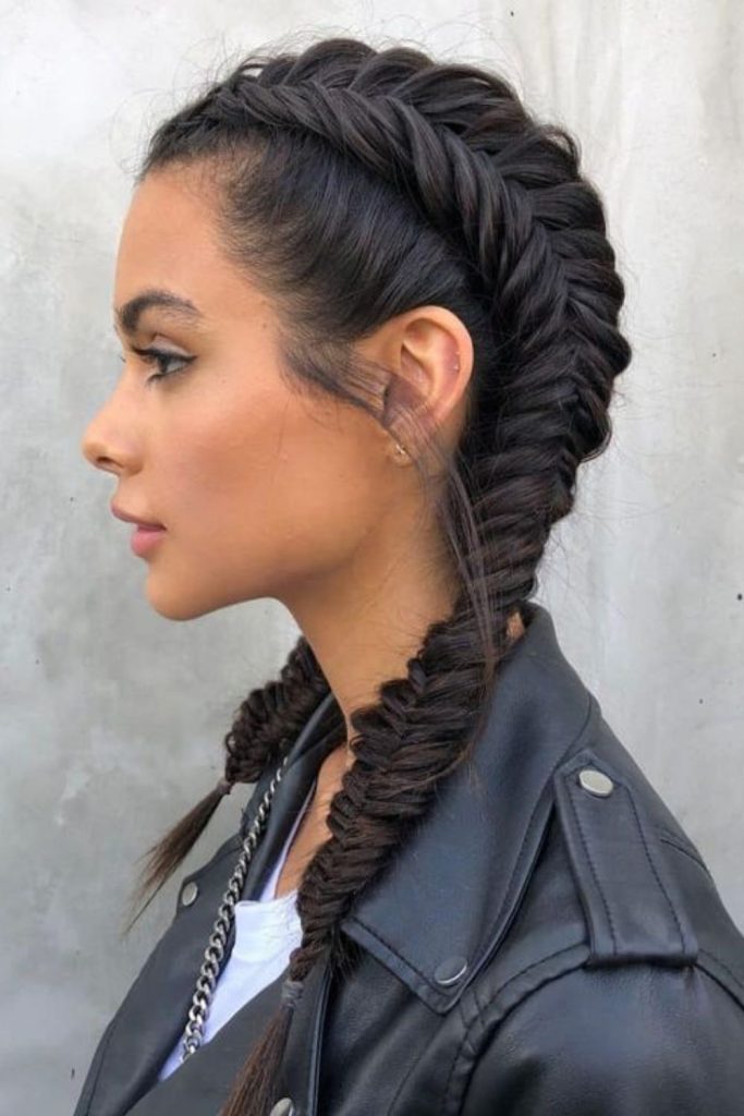 Delicate web-like airy braids