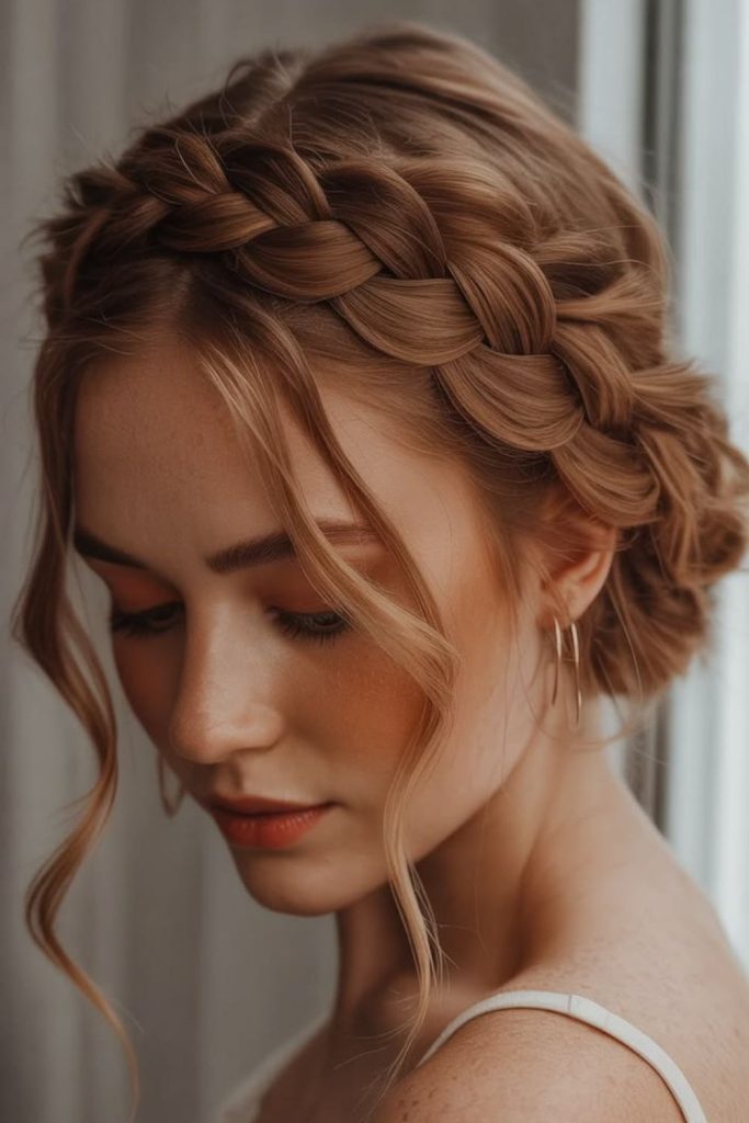 Infinity braid crown intricate loop hairstyle