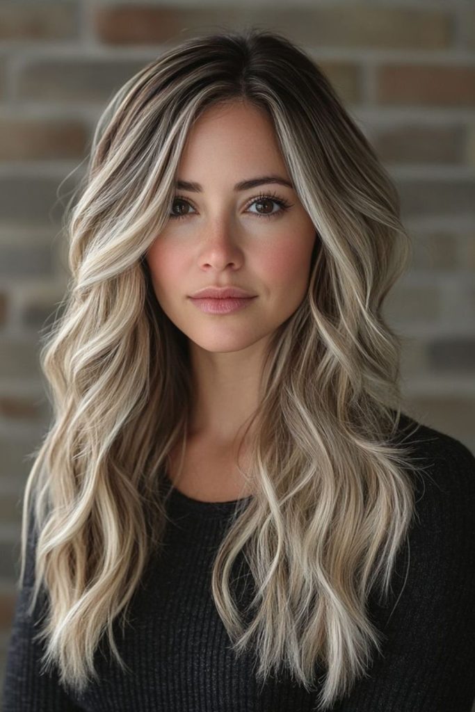 Crystal ash highlights dark waves.