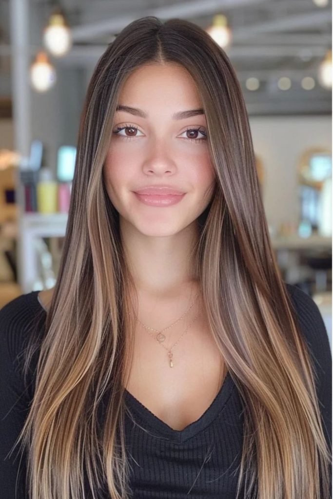 Shiny long hair resembling delicate crystal