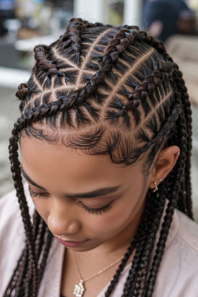 Flowing wavy braids desert illusion