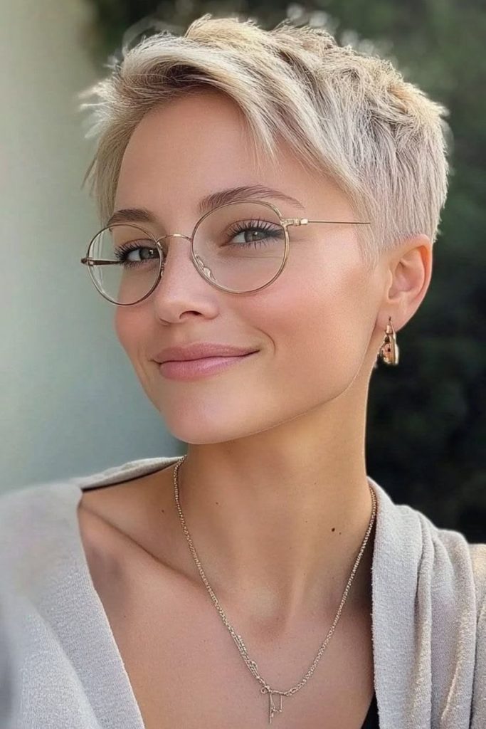 Jagged pixie with spunky rebellious flair