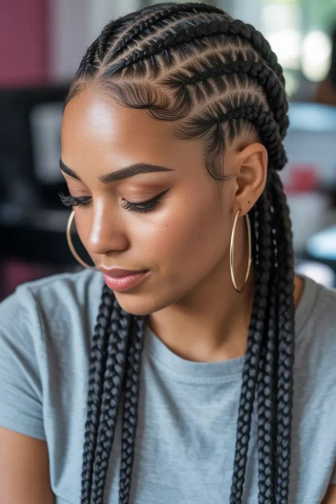 Zigzag braids with electric energy