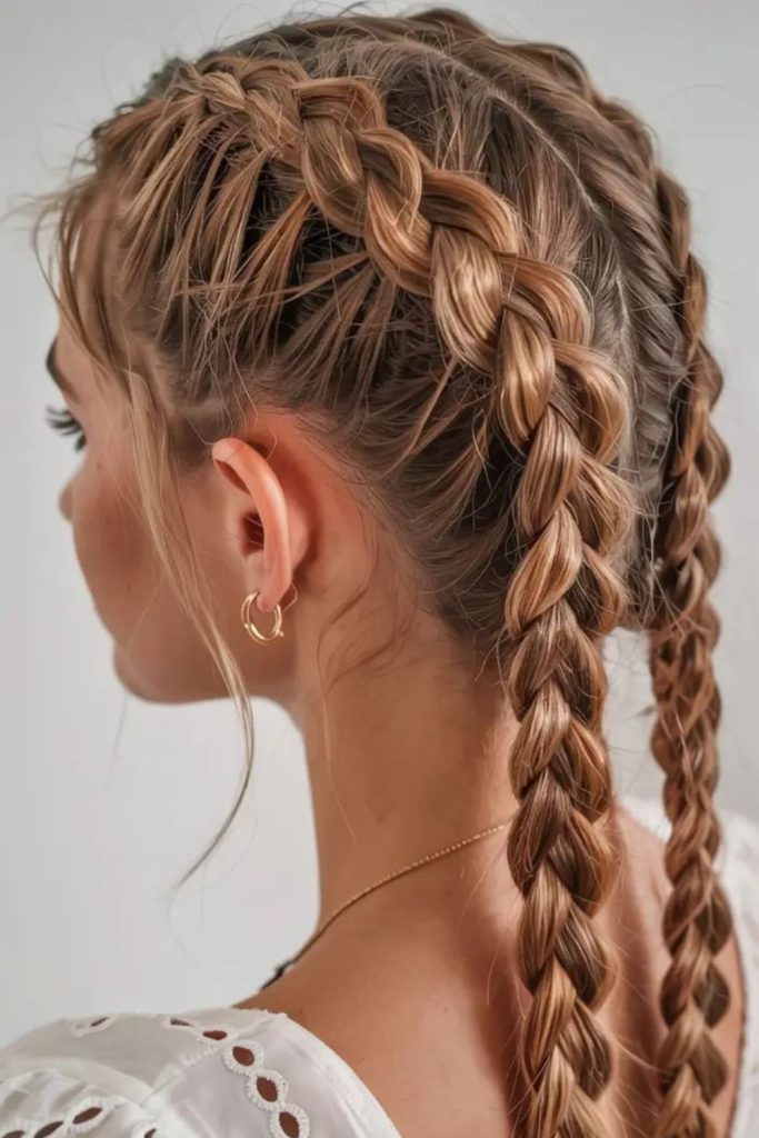 Fiery braid with glowing strands