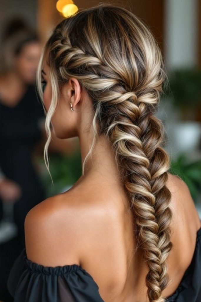 Delicate lace-inspired airy braid