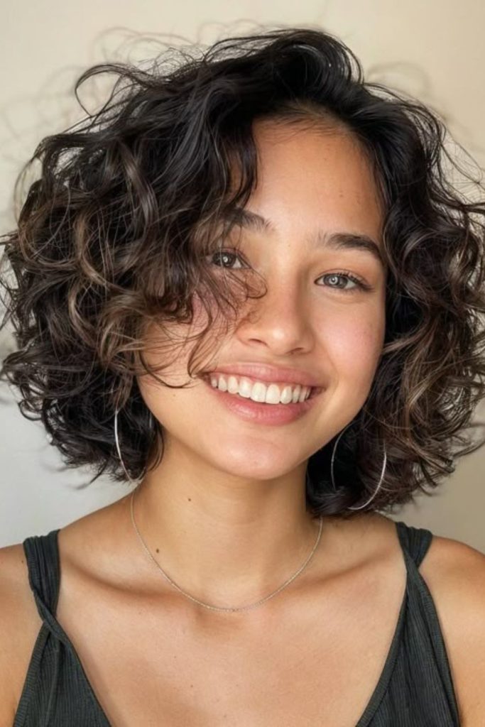 Fluffy bob with layered soft edges