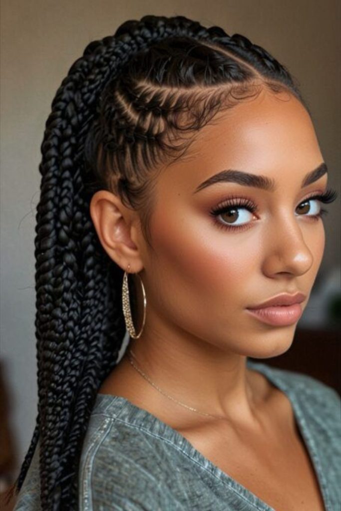 Haloed swirling cosmic frosted braids