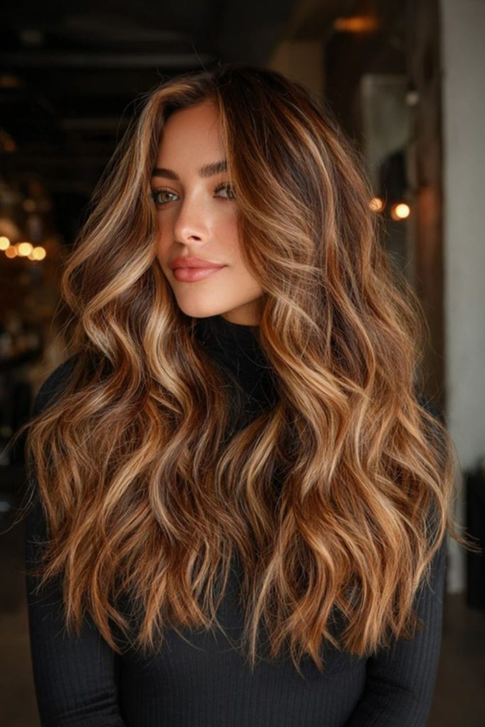 Ember-like golden highlights flickering