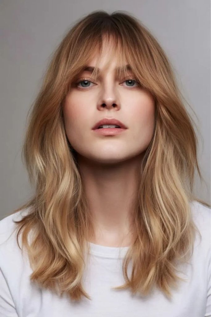 Golden blonde soft fade layers