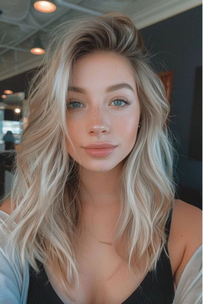 Honey platinum mix soft waves