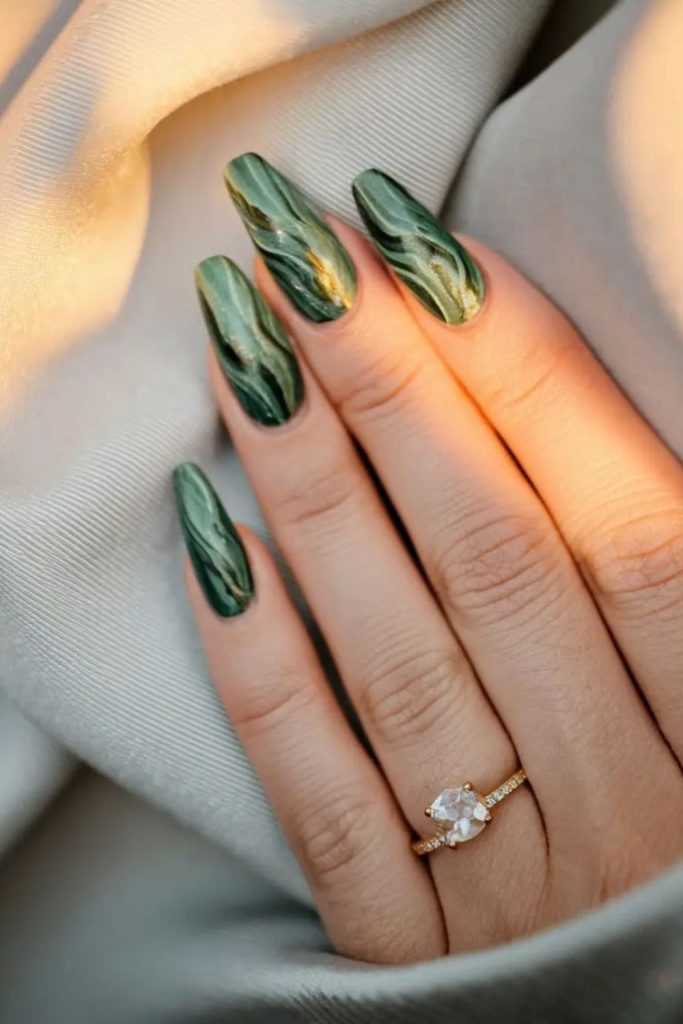 Wild green streaks with playful energy