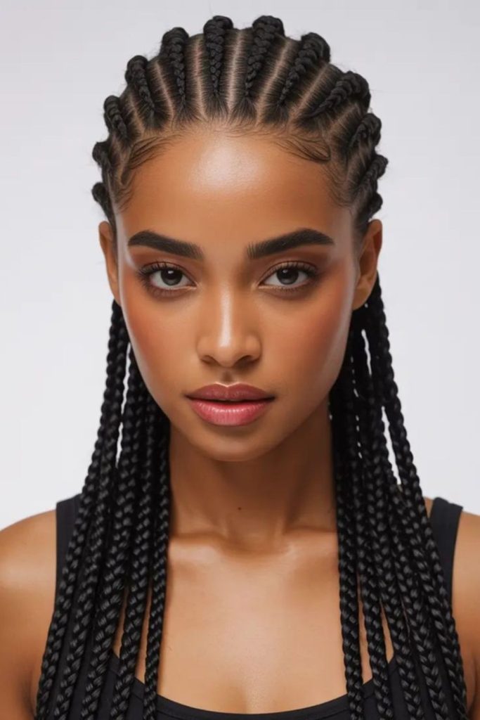 Jagged rebellious braids energetic motion