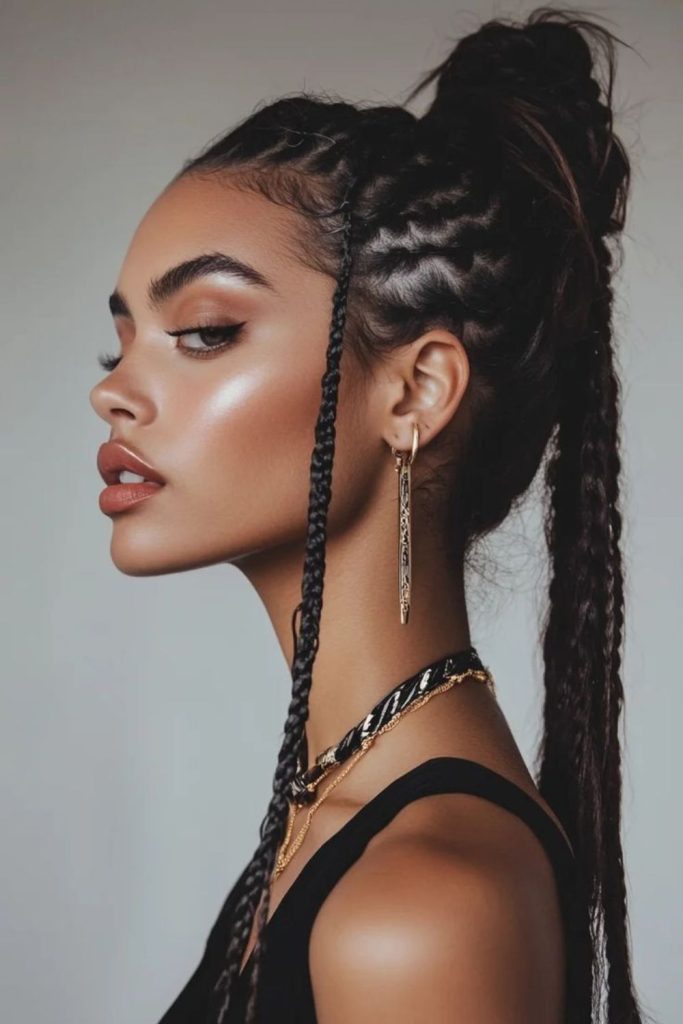 Soft moonlit flowing braid