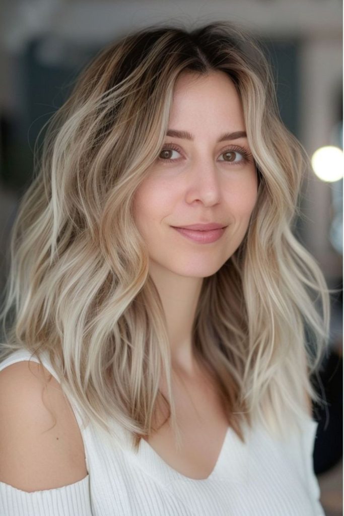 Tousled beach waves with casual movement