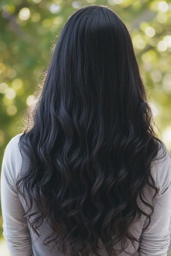 Long wavy flowing dance hairstyle