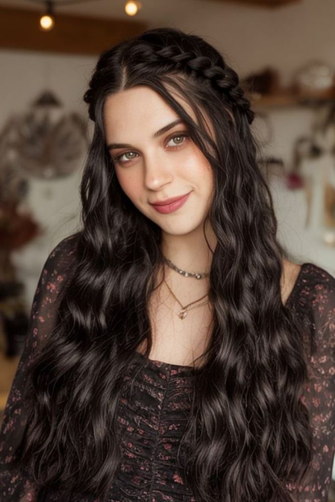 Dark mysterious braids with subtle shine