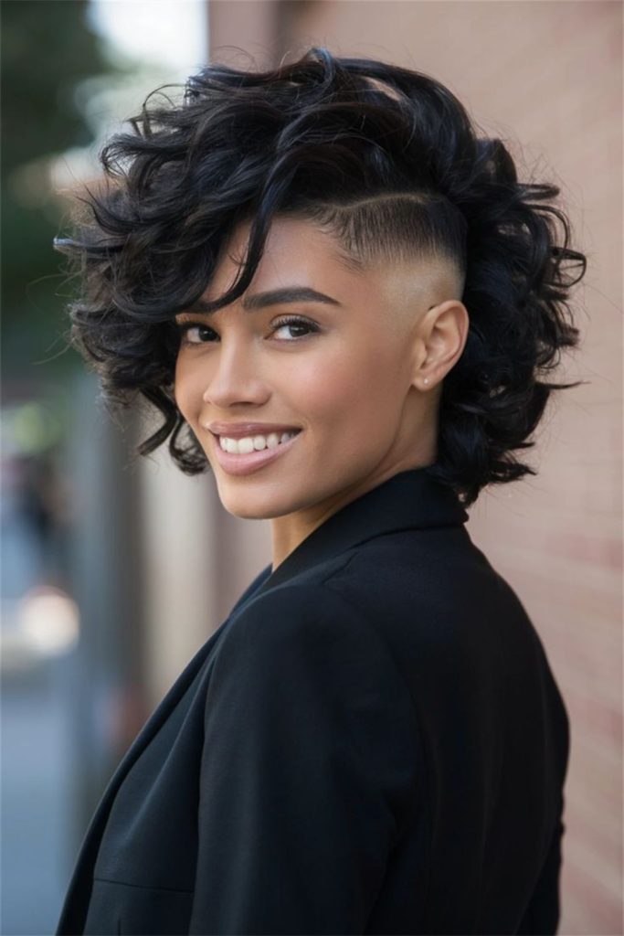 Side undercut paired with soft waves