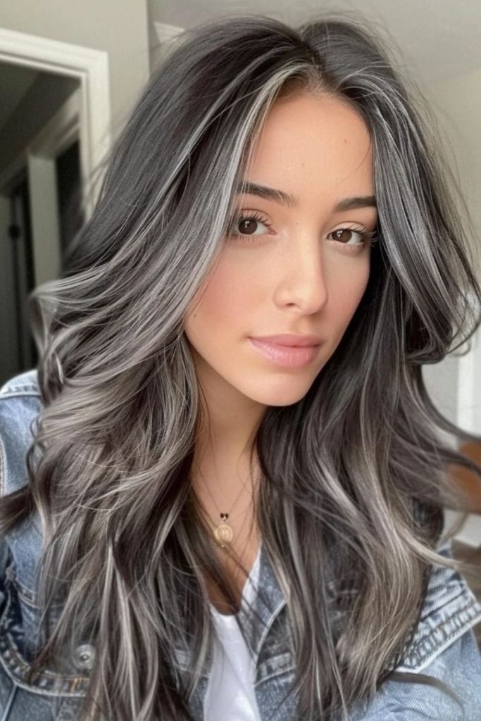 Moonshadow ash blend dark hair.