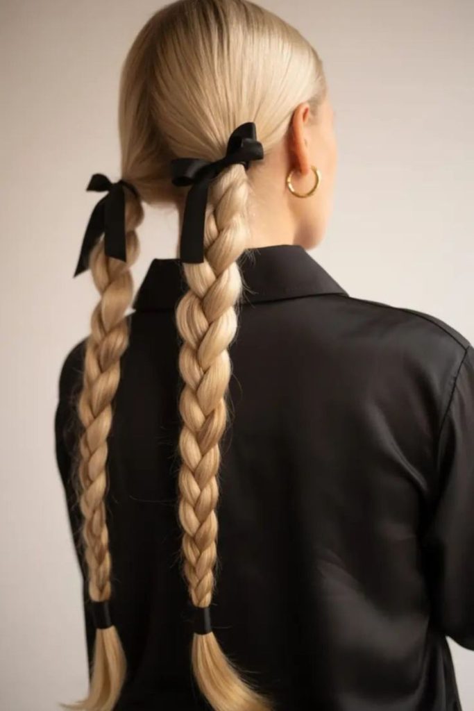 Magical ribbon-like flowing braids