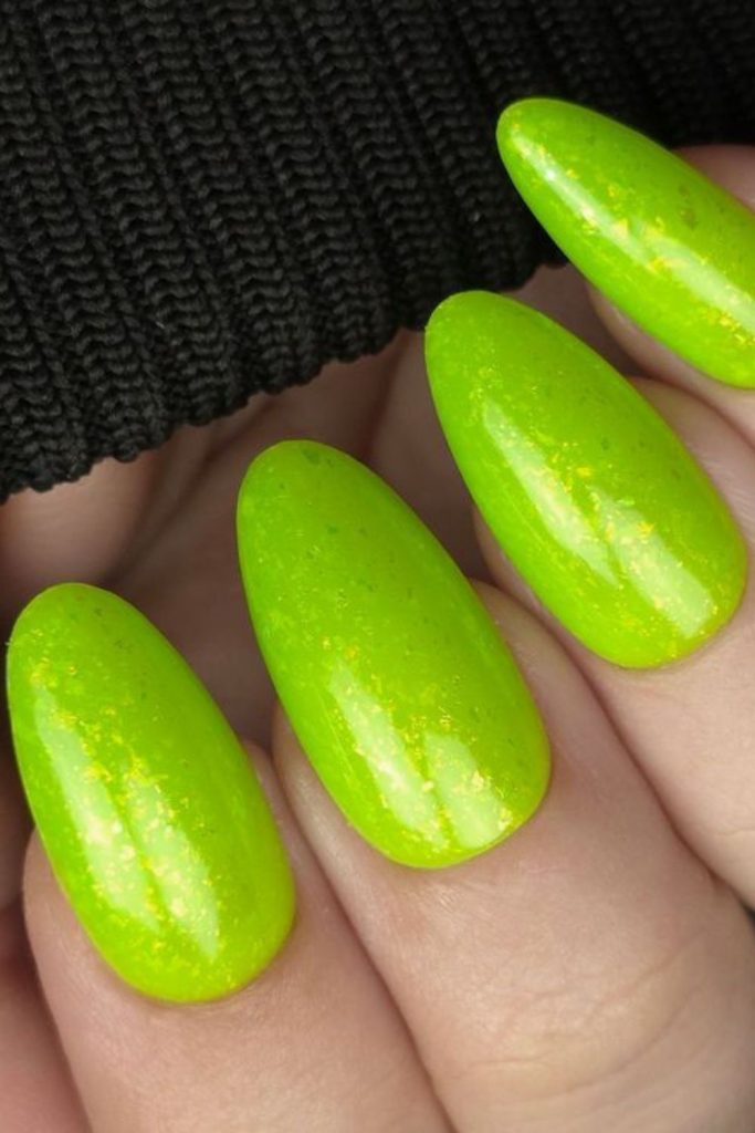 Translucent neon glass effect nails