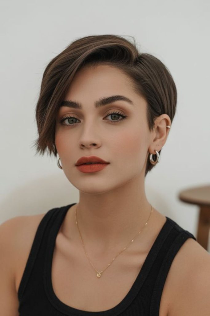 Dramatic side sweep with airy chaos