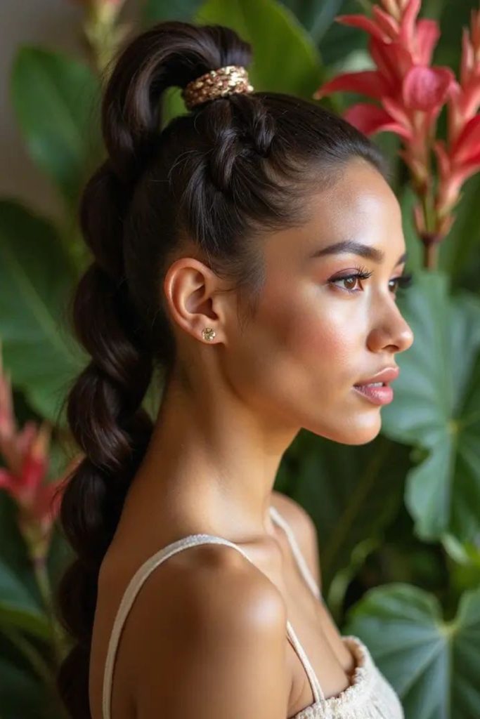 Knotted braids catching scattered light