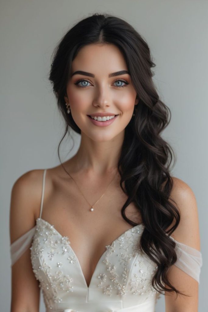 Twisted waves swept gracefully to side