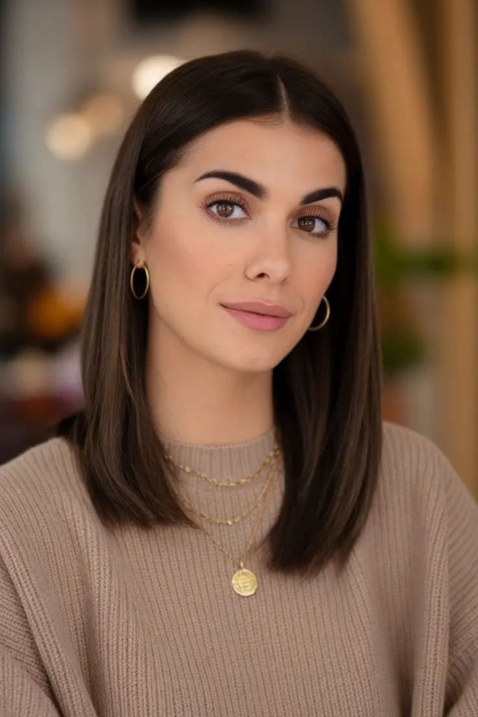 Angled lob with layered soft ends