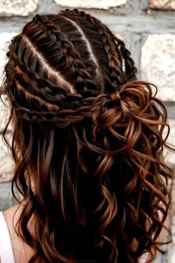 Falling star inspired cascading braids