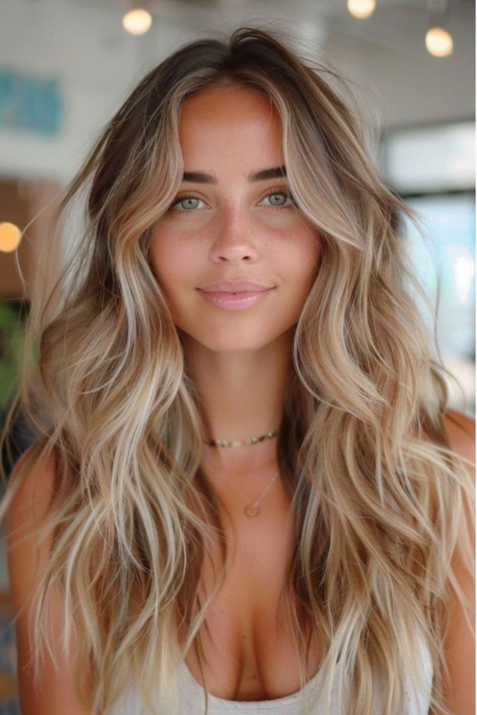 Random sunflare streaks brightening strands