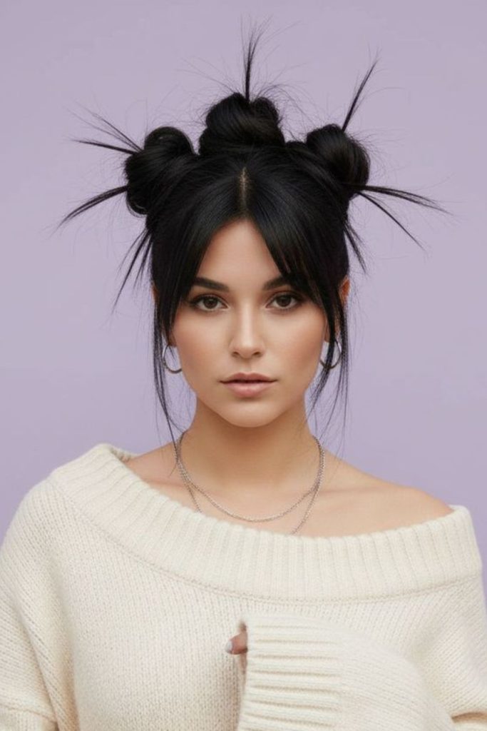 Mini knots edgy urban hairstyle