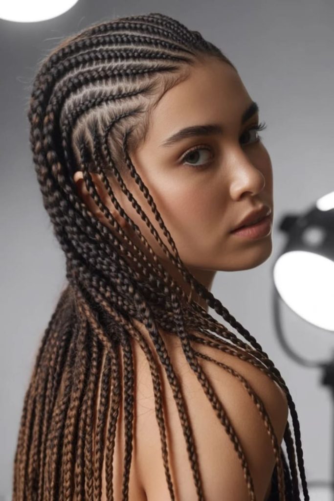 Delicate subtle braids with airy texture